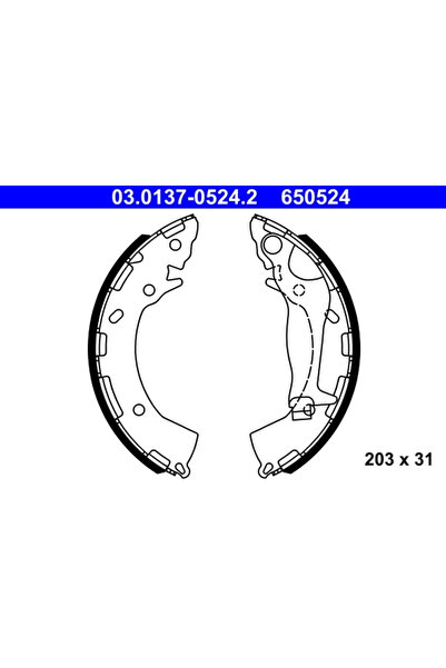 Ate Set Saboti Frana Hyundai Accent 4/I10 1/I10 2 Kia Rio 3 2007-2021