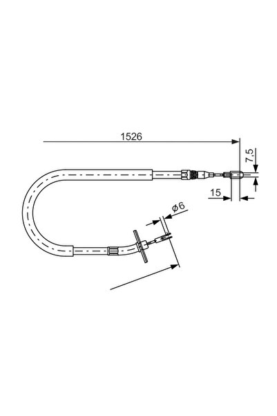 Bosch Жило за ръчна спирачка Mercedes-Benz Sprinter 2-T автобус/Sprinter 2-T ...