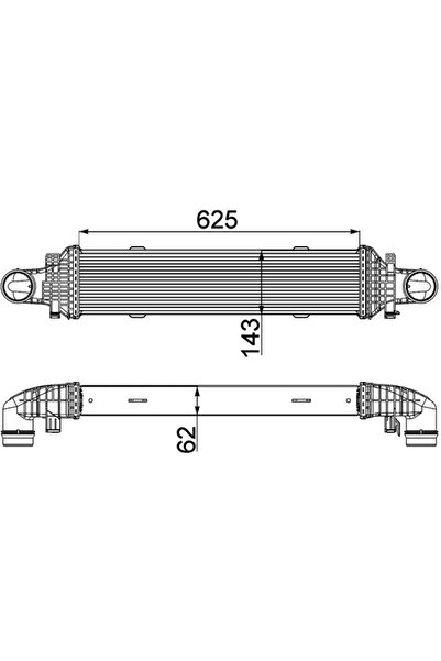 MAHLE Intercooler Compresor Mercedes-Benz C-Class/Cls/E-Class