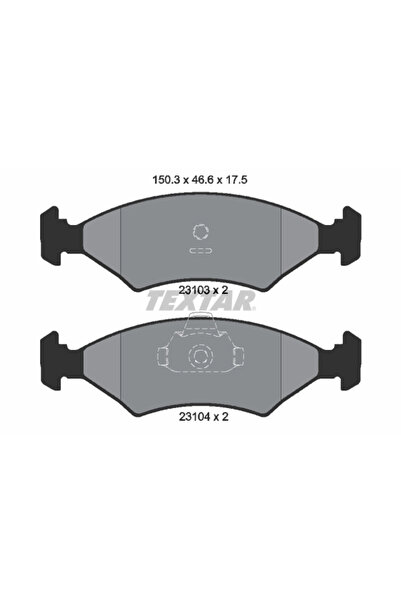 TEXTAR Set Placute Frana Frana Disc Ford Escrt 3/Escrt 4/Fiesta 2 1980-2010