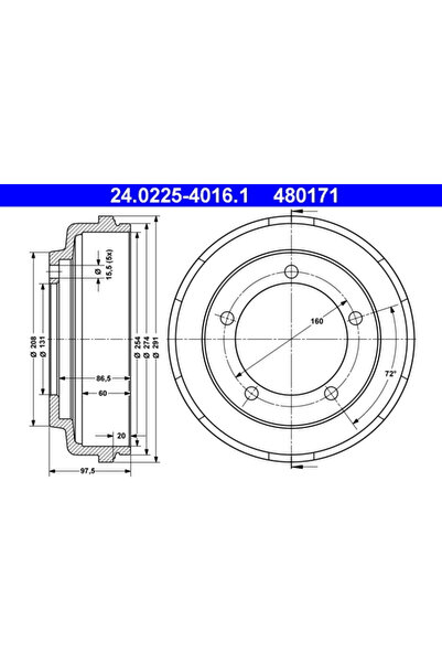 Ate Tambur Frana Ford Transit Tourneo Bus/Transit Bus/Transit Caroserie 2000-...