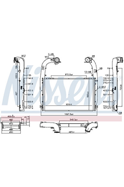 Nissens Intercooler Compresor Scania G 1/P 1/R 1
