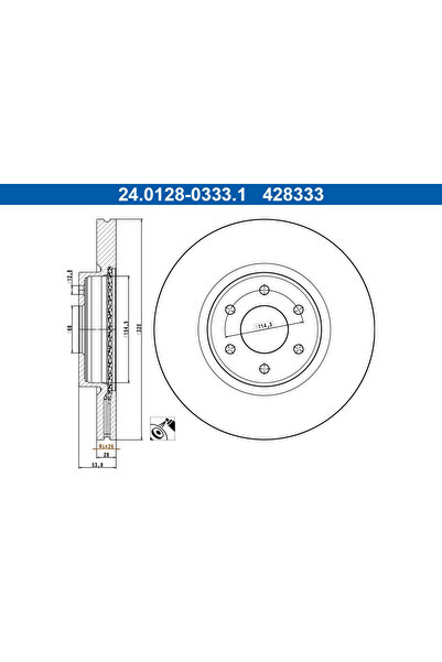 Ate Дискови спирачки Mercedes-Benz 10-класа Nissan Navara NP300 пикап