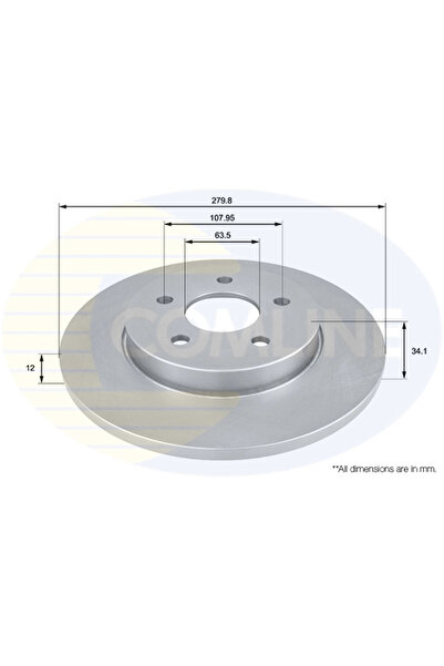 Comline Disc Frana Ford Mondeo 3 Jaguar 10-Type 1