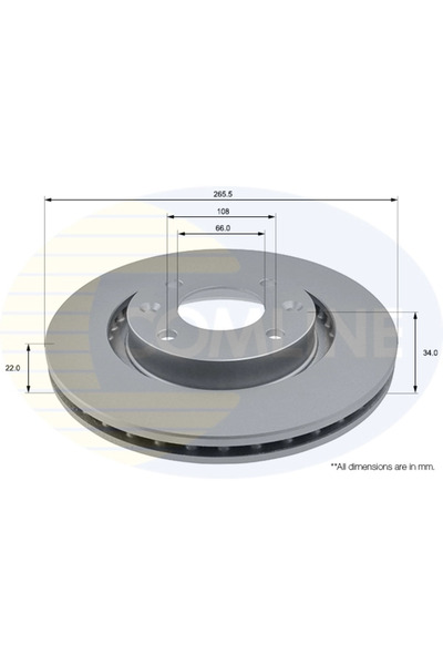 Comline Disc Frana Citroen Berlingo / Berlingo First Microbus/C3 1/C3 Picasso...