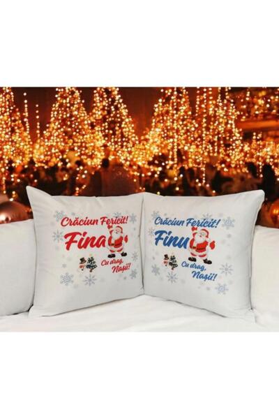 OEM Set 2 Perne Personalizate Cadou pentru Fini,''Craciun Fericit!''