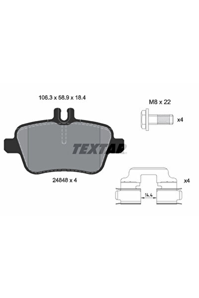 Krieger Set Placute Frana Frana Disc Mercedes-Benz A-Class/B-Class Sports Tou...