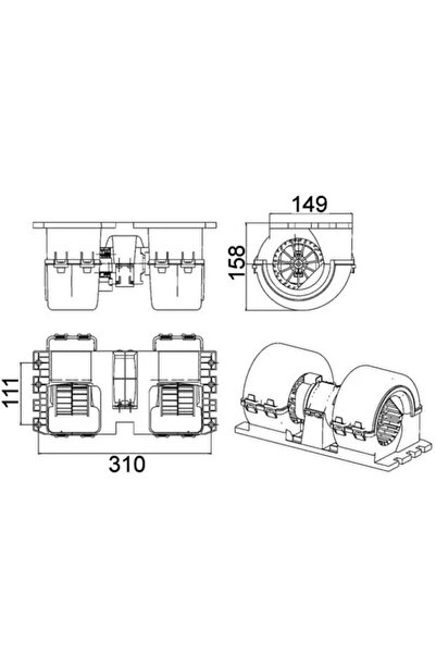 MAHLE Ventilator Habitaclu Daf 85 Cf/Cf 75/Cf 85
