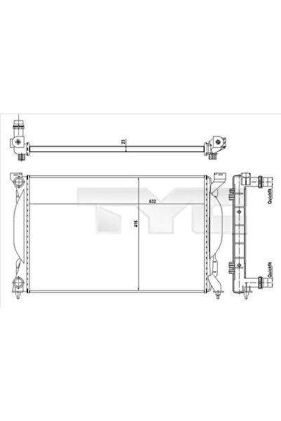 TYC Radiator Racire Motor Audi A4 B6/A4 B7/A6 C5 2000-2013