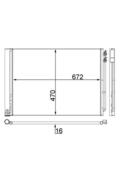 MAHLE Air Conditioning Condenser Bmw 5/6/7 Bmw (Brilliance) 5 Series
