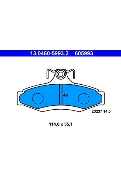 Ate Комплект спирачни накладки за дискови спирачки Chevrolet Astra/Vectra Dae...