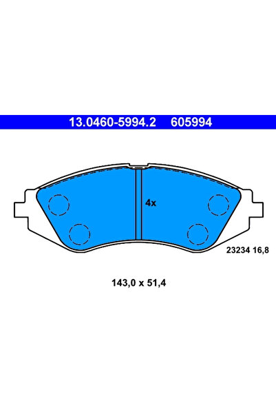 Ate Set Placute Frana Frana Disc Chevrolet Astra/Rezzo Microbus/Vectra Daewoo...