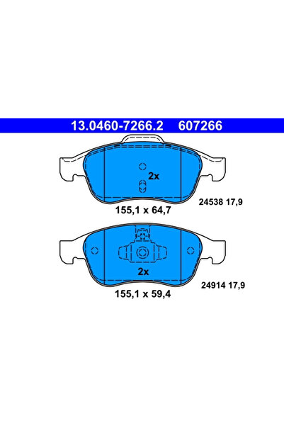 Ate Set Placute Frana Frana Disc Dacia Duster/Lodgy Renault Duster/Fluence/Me...