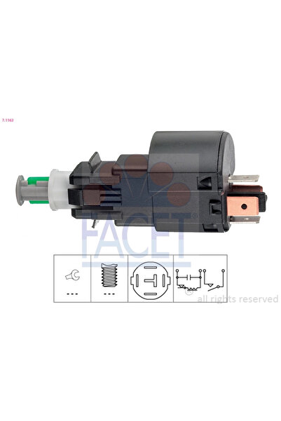 FACET Comutator Lumini Frana Opel Corsa C/Meriva A Microbus/Omega B Vauxhall ...