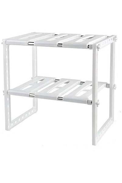 Mirfa رف مطبخ قابل للتمديد تحت الحوض، منظم تخزين قابل للتعديل، رف متعدد الأغراض