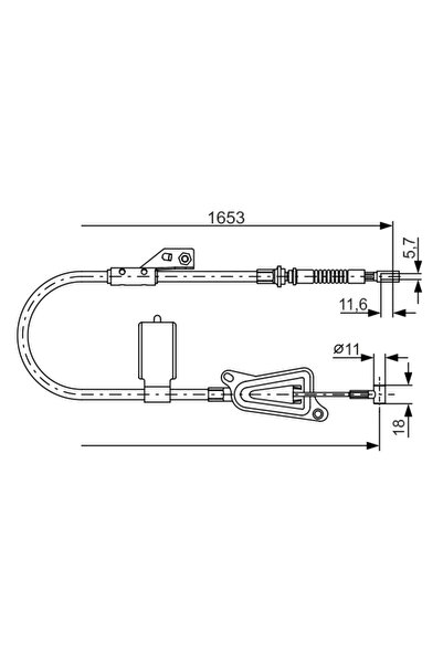 Bosch Жило за ръчна спирачка Nissan Almera 2