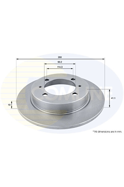 Comline Disc Frana Mitsubishi Carisma/Space Star Microbus Volvo S40 1/V40