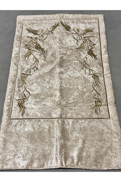 Mustgross Sırma Embroidered Luxury Prayer Rug – Single Velvet Prayer Rug & Stylish and High-Quality Prayer Mat