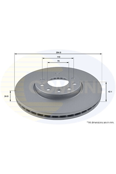 Comline Brake disc OPEL VECTRA C (Z02) 2002-2009 ADC1108V (Diesel)