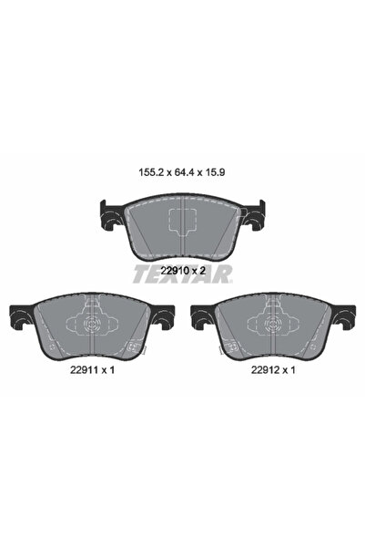 TEXTAR Set Placute Frana Frana Disc Acura Integra Honda Accord 10 Limuzina