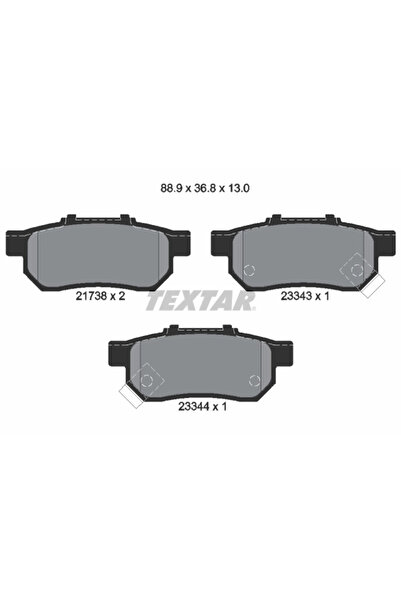 TEXTAR Set Placute Frana Frana Disc Acura Integra Honda City 4 Limuzina/City ...