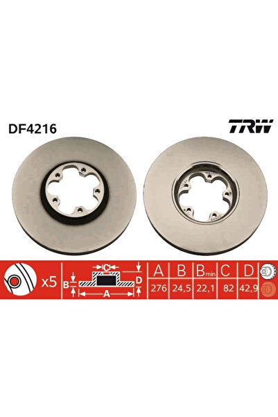 TRW Disc Frana Ford Transit Tourneo Bus/Transit Bus/Transit Caroserie Renault...