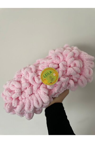 Leila Design PEMBE PARMAK ÖRGÜSÜ İP- POFUDUK- 2 ADET FİYATIDIR