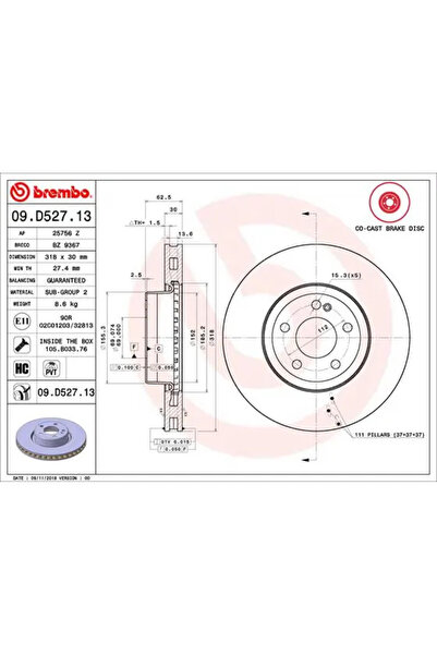 Brembo Дискова спирачка Mercedes-Benz C-Class Mercedes-Benz (Bbdc) C-Class
