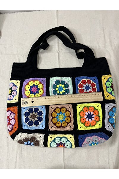 Tasarım El örgüsü motif çanta