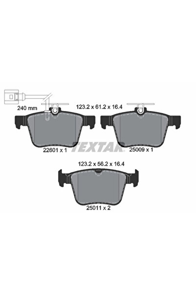 TEXTAR Комплект накладки за дискови спирачки Audi A3/Q3/Tt Seat Ateca