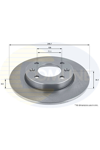 Comline Disc frana Citroen Berlingo / Berlingo First Microbus/Berlingo Multis...