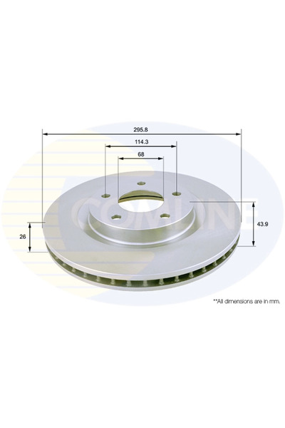 Comline Disc Frana Nissan 10-Trail 2/Juke/Pulsar Renault Koleos 1