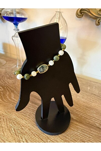 misstakıjewerly YEŞİM TAŞI DOĞAL TAŞ BİLEKLİK
