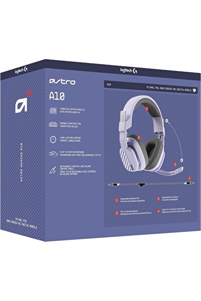 ASTRO Gaming سماعة ألعاب سلكية Astro A10 Gen 2 - مع ميكروفون قابل للطي للصمت ...