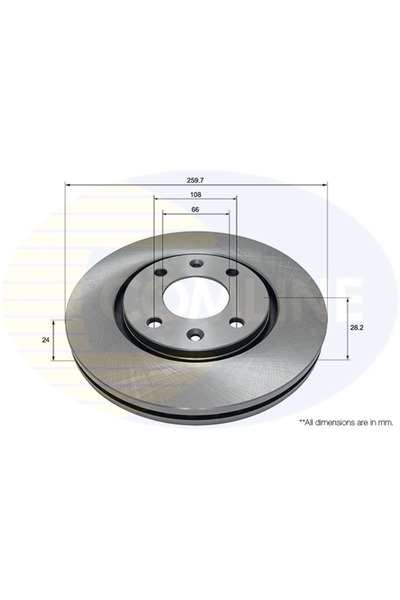 Comline Спирачен диск Пежо 406