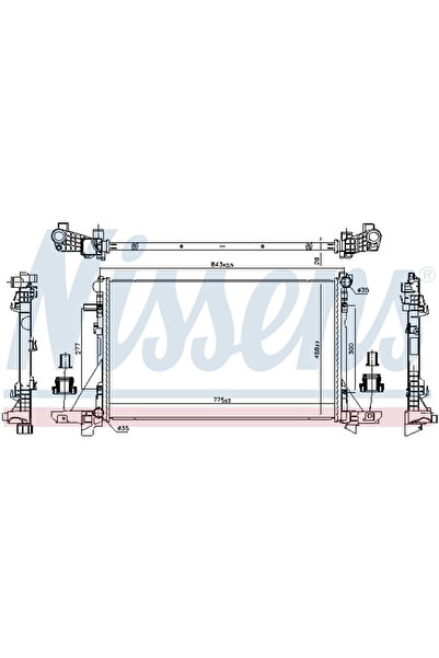 Nissens Radiator Racire Motor Nissan Interstar Caroserie/NV400 Bus/NV400 Caro...