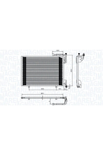 MAGNETI MARELLI Condensator Climatizare Ford Ecosport