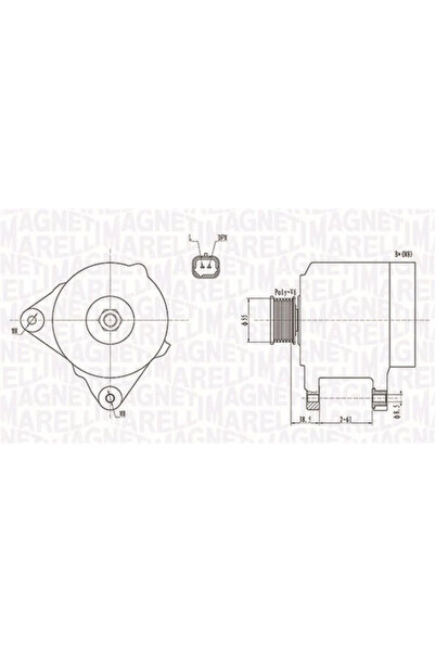 MAGNETI MARELLI Generator / Alternator Dacia Duster/Logan/Sandero Renault Gra...