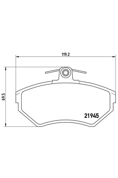 Brembo Set Placute Frana Frana Disc Seat Cordoba/Ibiza 2/Toledo 1 Vw Golf 3/P...