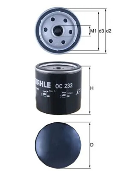 MAHLE Filtru Ulei Ford Fiesta 4/Focus 1/Tourneo Connect Mazda 121 3