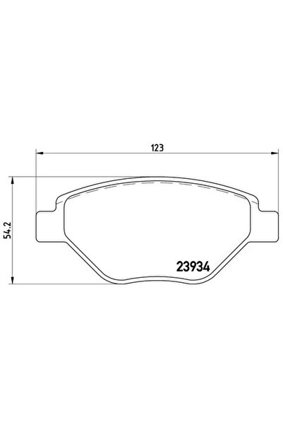 Brembo Комплект спирачни накладки за дискови спирачки Renault Megane 2