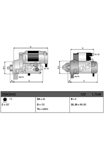 DENSO Starter Citroen Bx/C4 2/Visa Peugeot 205 1/205 2/305 2