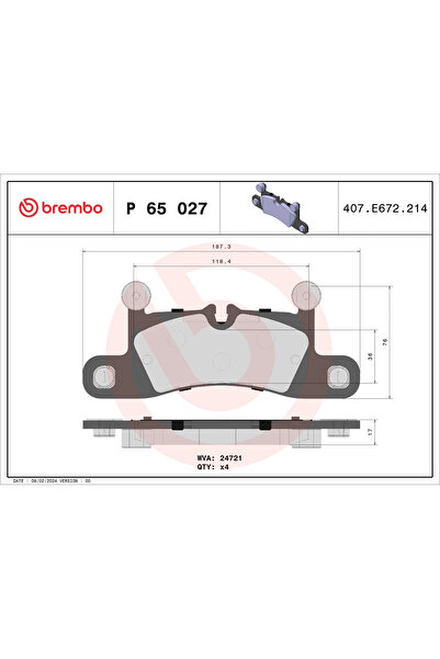 Brembo Set Placute Frana Frana Disc Audi E-Tron Limuzina Porsche Cayenne/Taycan