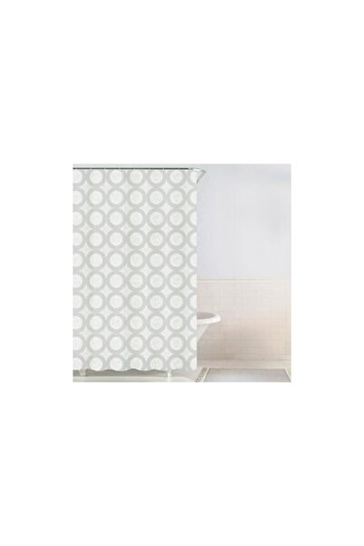 OEM Shower Curtain Beige with Circles Pattern 180x180cm, durable, easy to clean