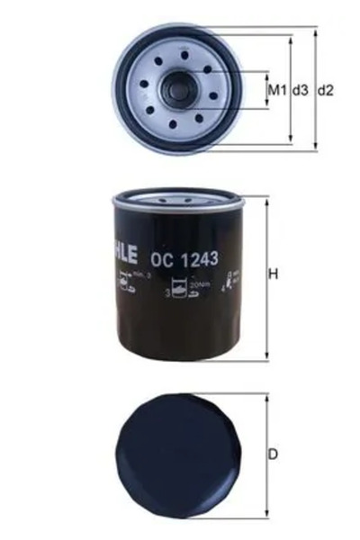 MAHLE Filtru Ulei Isuzu D-Max 2/Mu-10 Suv