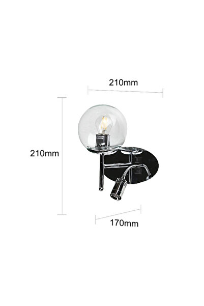 HAMER Modern Single Silver Wall Lamp E 27*1 L