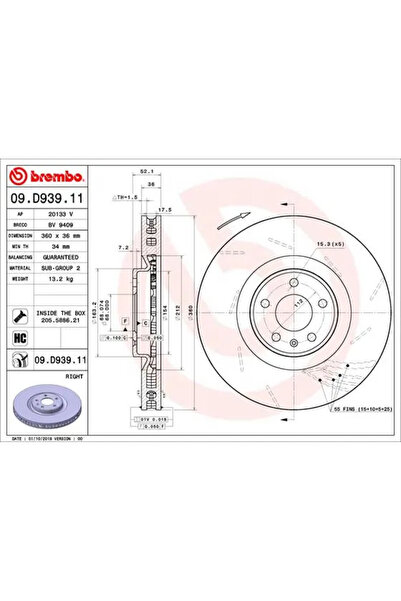 Brembo Disc Frana Porsche Macan