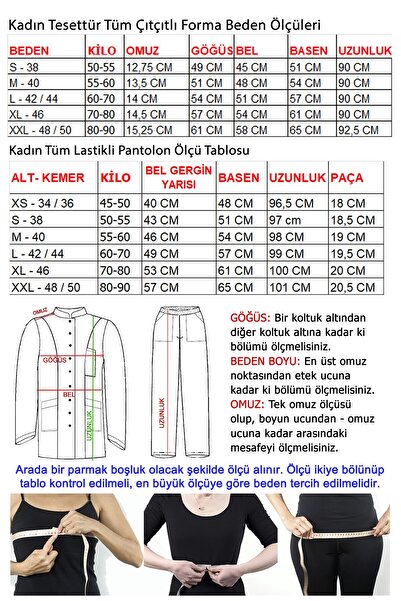 TIPTEKS Long Sleeve Suitable for Hijab Use Snap Fastener Scrubs Nurse Doctor Uniform