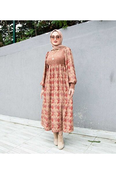 İmaj Kadife uzun Kollu Elbise