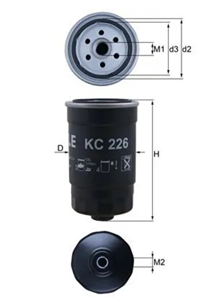 MAHLE Filtru Combustibil Hyundai Accent 4/Santa Fe 1/Trajet Kia Carnival / Gr...